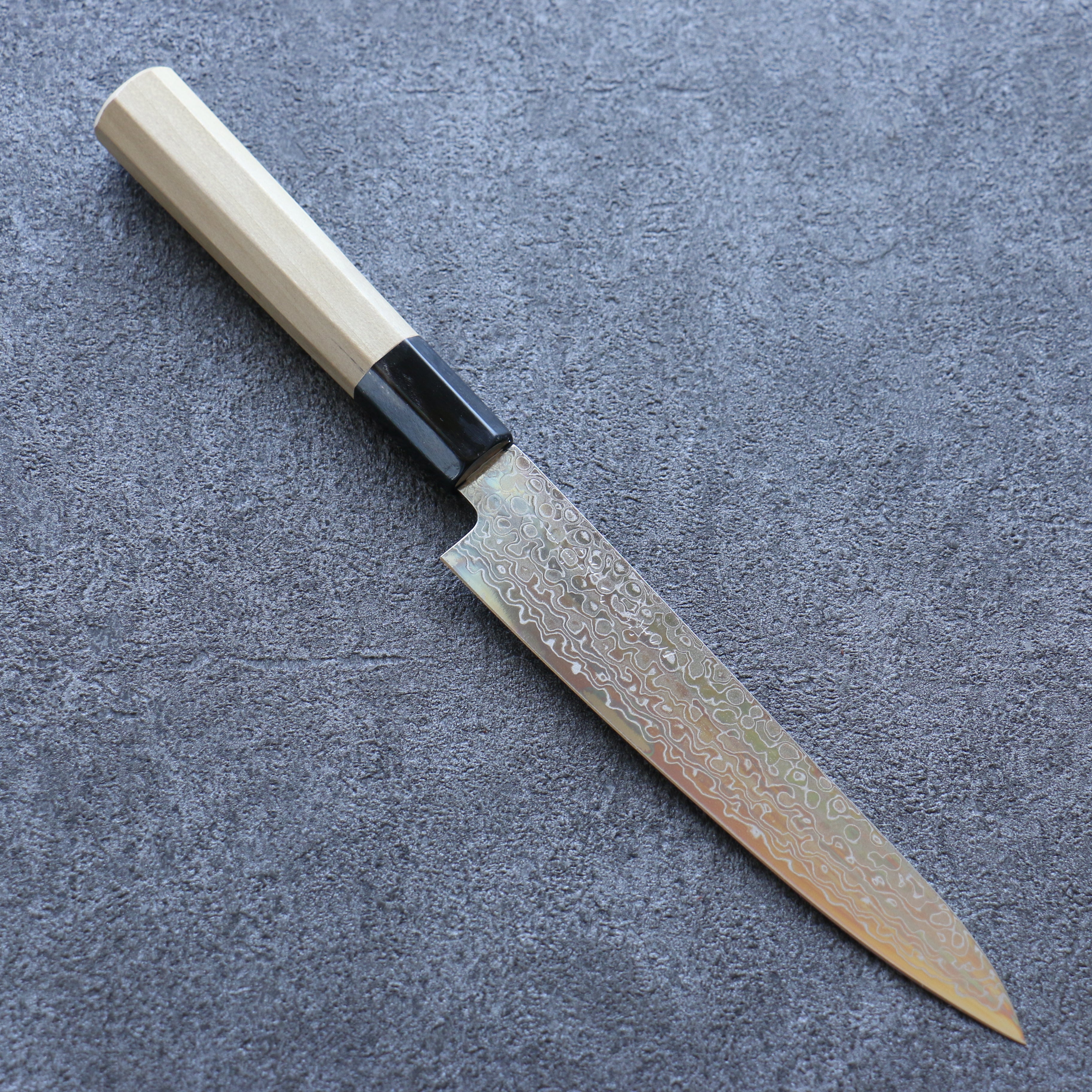Misuzu AUS10 Damascus Migaki Petty-Utility 150mm Magnolia Handle - Seisuke Knife