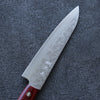 Anryu VG10 Damascus Petty-Utility  135mm Red Pakka wood Handle - Seisuke Knife