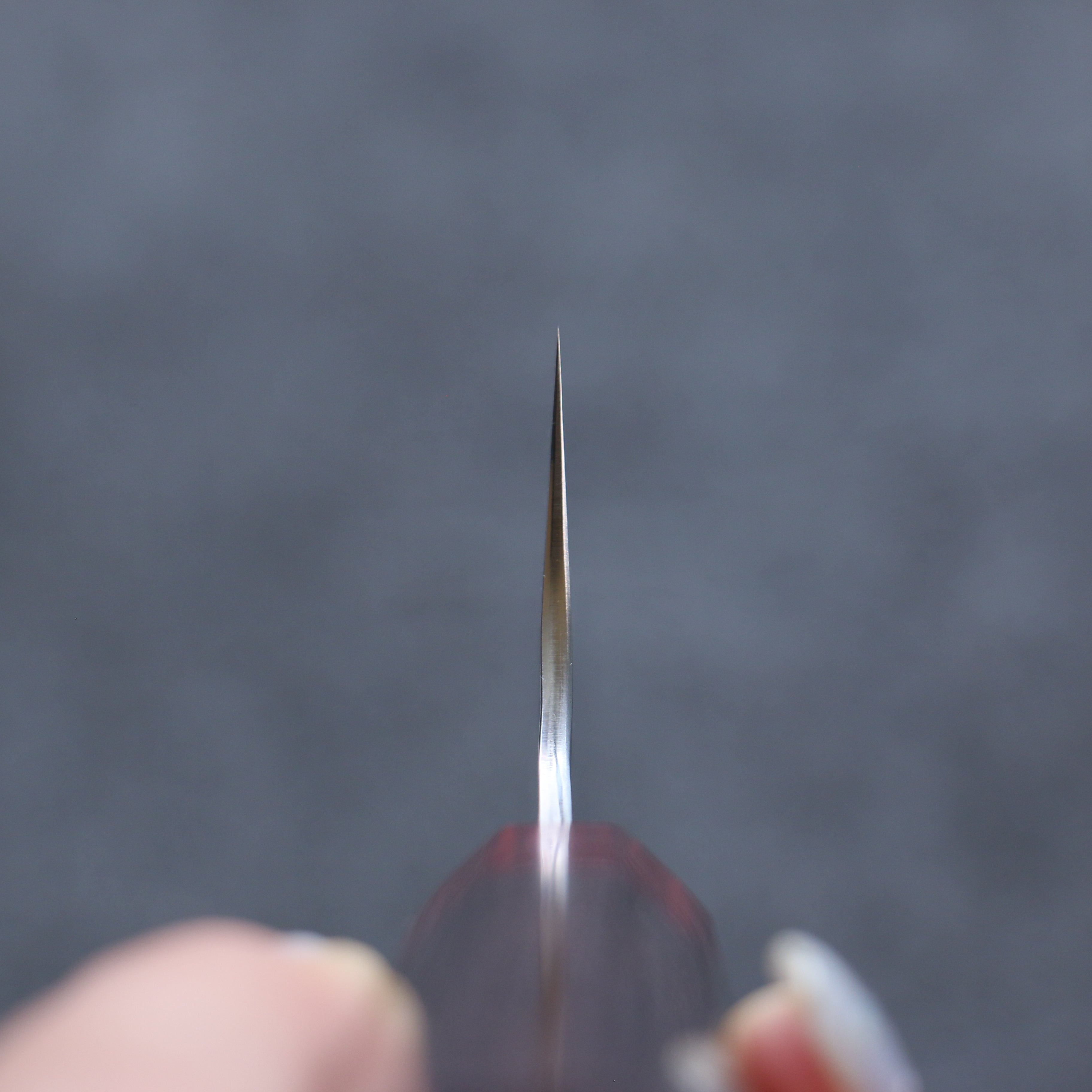 Yu Kurosaki Senko Ei SG2 Hammered Santoku 165mm Shitan (ferrule: Red Pakka wood) Handle - Seisuke Knife