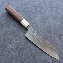  Yu Kurosaki Senko Ei SG2 Hammered Santoku 165mm Walnut Handle - Seisuke Knife