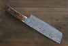 Takeshi Saji SG2 Black Damascus Nakiri 180mm Brown Cow Bone Handle - Seisuke Knife - Slide 2