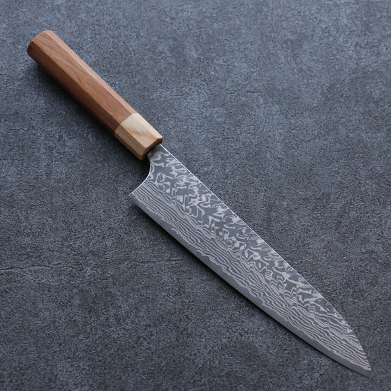 Yoshimi Kato SG2 Damascus Gyuto 210mm Honduras Handle - Seisuke Knife