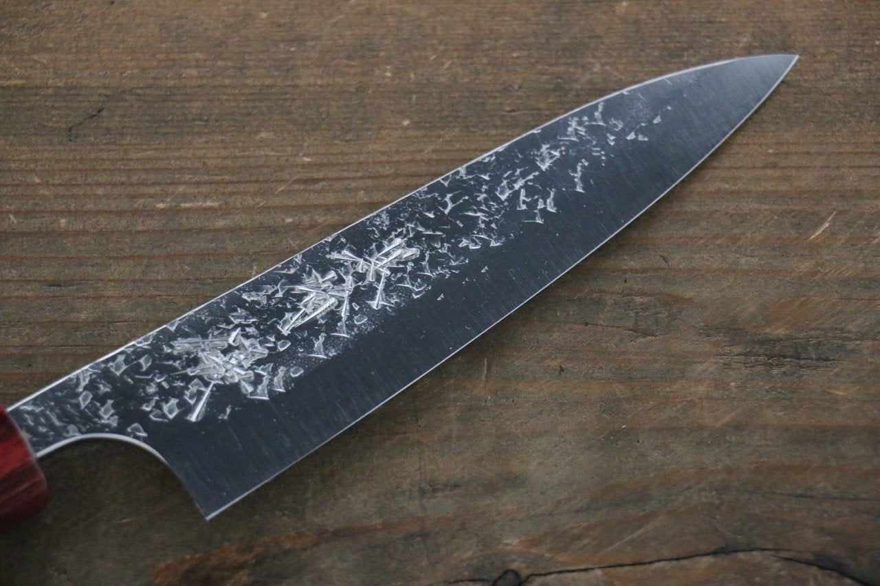 Yu Kurosaki Shizuku SG2 Hammered Petty-Utility 120mm Rosewood (ferrule: Red Pakka wood) Handle - Seisuke Knife