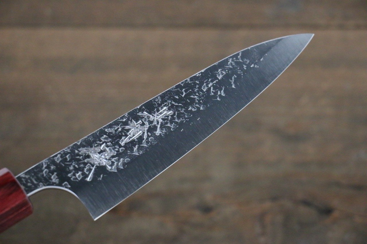 Yu Kurosaki Shizuku SG2 Hammered Petty-Utility 120mm Rosewood (ferrule: Red Pakka wood) Handle - Seisuke Knife