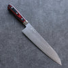 Yoshimi Kato VG10 Damascus Migaki Polish Finish Gyuto 210mm Red Pakka wood Handle - Seisuke Knife - Slide 1