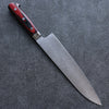 Yoshimi Kato VG10 Damascus Migaki Polish Finish Gyuto 210mm Red Pakka wood Handle - Seisuke Knife - Slide 2