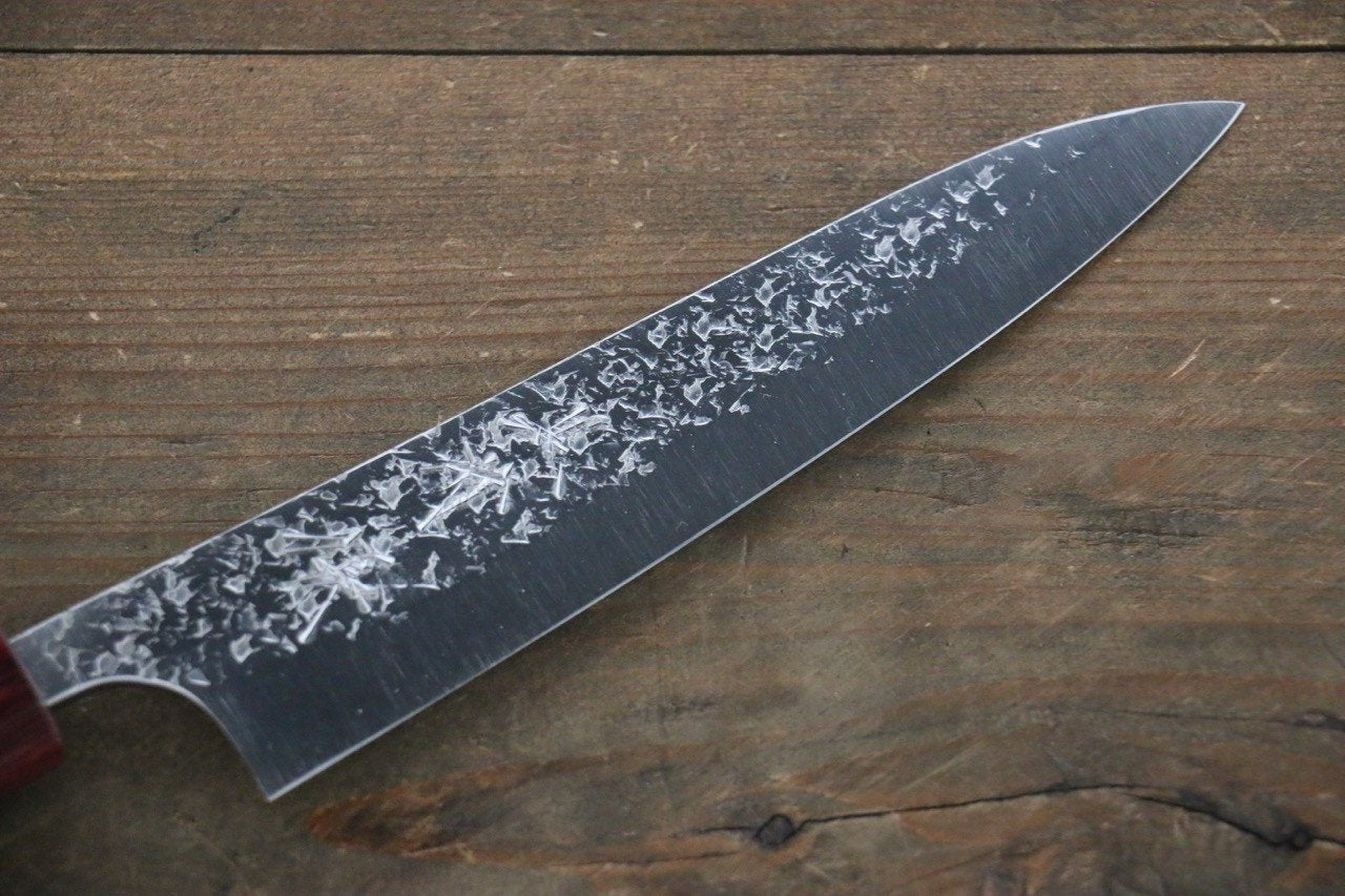 Yu Kurosaki Shizuku SG2 Hammered Petty-Utility 150mm Rosewood (ferrule: Red Pakka wood) Handle - Seisuke Knife