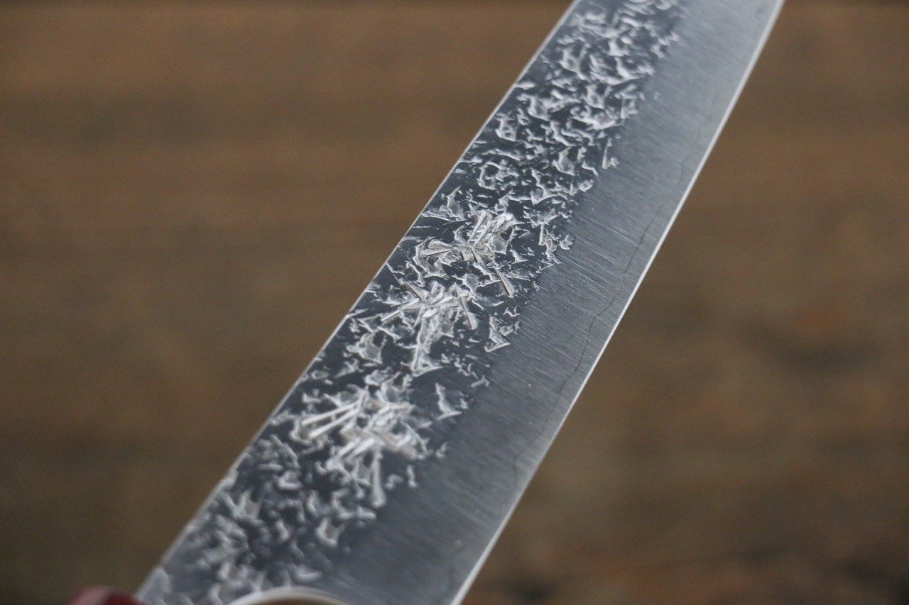 Yu Kurosaki Shizuku SG2 Hammered Petty-Utility 150mm Rosewood (ferrule: Red Pakka wood) Handle - Seisuke Knife