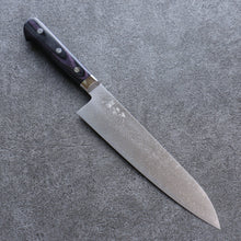  Yoshimi Kato VG10 Damascus Migaki Polish Finish Gyuto 210mm Purple Pakka wood Handle - Seisuke Knife