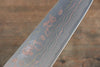 Takeshi Saji Blue Steel No.2 Colored Damascus Gyuto 210mm Silver Lacquered Handle - Seisuke Knife