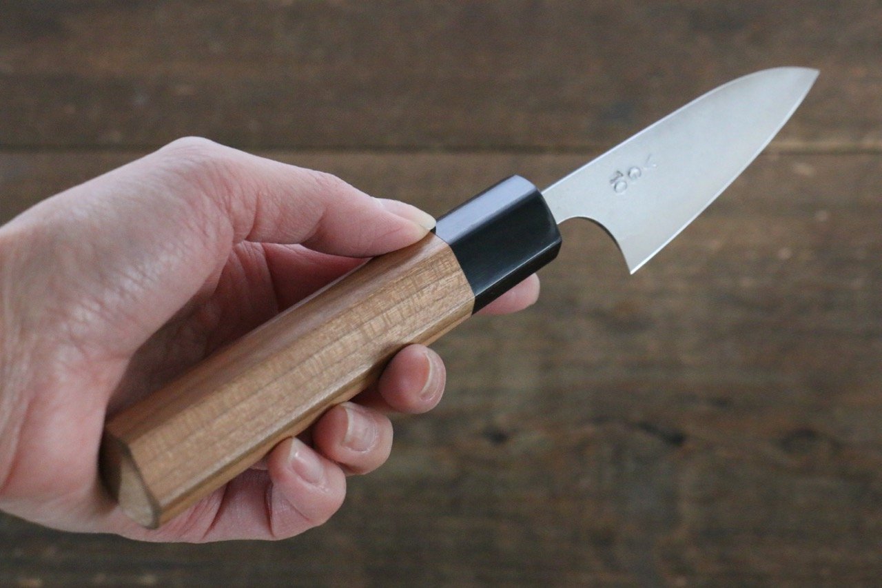 Nao Yamamoto VG10 Damascus Petty-Utility 80mm Yew Tree Handle - Seisuke Knife