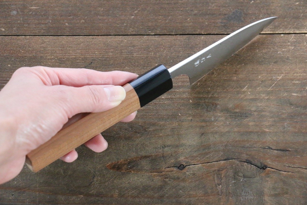 Nao Yamamoto VG10 Damascus Petty-Utility 80mm Yew Tree Handle - Seisuke Knife