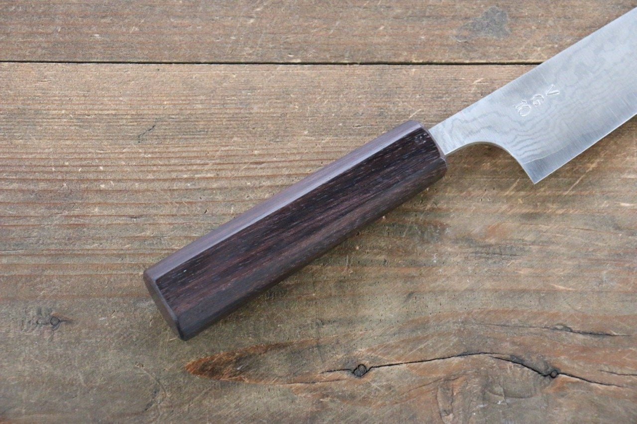 Nao Yamamoto VG10 Damascus Petty-Utility 130mm Shitan Handle - Seisuke Knife