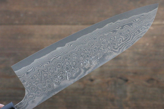 Nao Yamamoto SG2 Damascus Santoku 170mm with Shitan Handle - Seisuke Knife