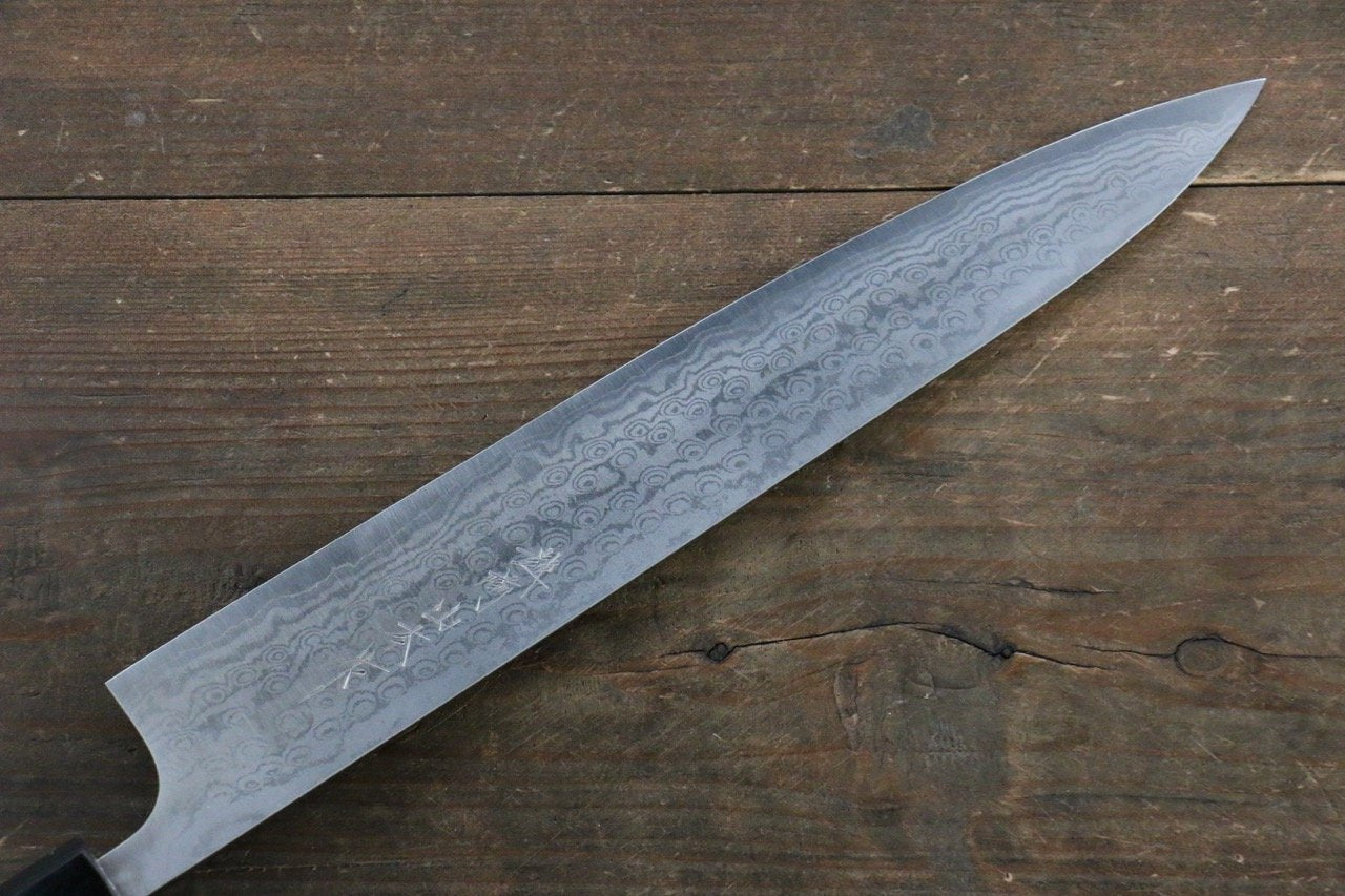 Nao Yamamoto VG10 Damascus Sujihiki 270mm with Yew Tree Handle - Seisuke Knife
