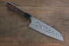 Takeshi Saji VG10 Black Damascus Santoku 165mm Shitan Handle - Seisuke Knife - Slide 1