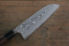 Takeshi Saji VG10 Black Damascus Santoku 165mm Shitan Handle - Seisuke Knife - Slide 3