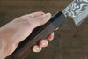 Takeshi Saji VG10 Black Damascus Santoku 165mm Shitan Handle - Seisuke Knife - Slide 6