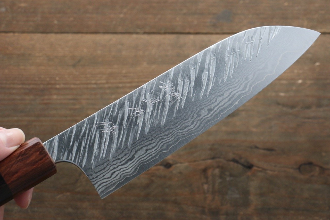 Yu Kurosaki Fujin VG10 Hammered Santoku 165mm - Seisuke Knife