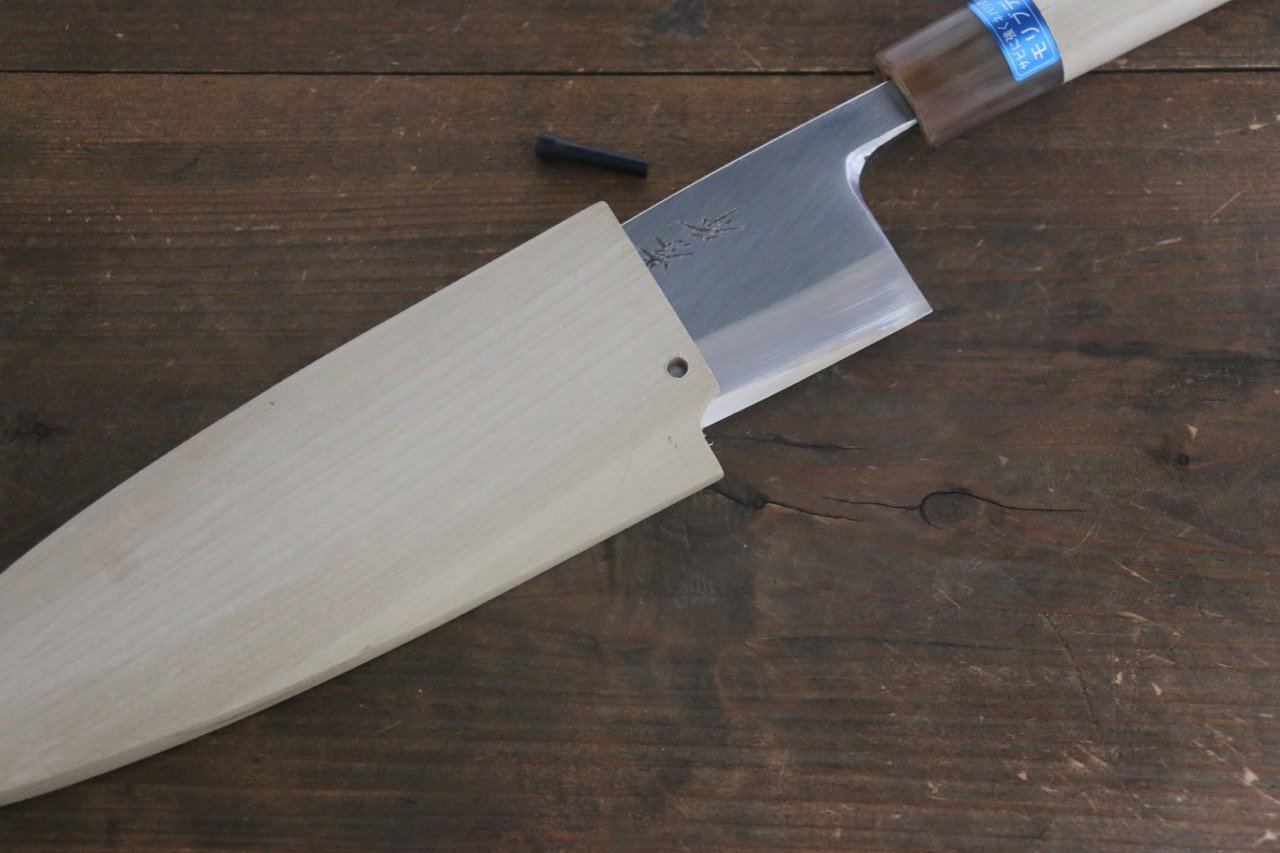 [Left Handed] Magnolia Saya Sheath for Deba Knife with Plywood Pin - Seisuke Knife