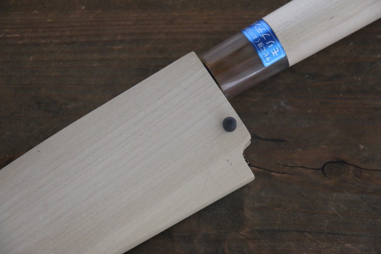 [Left Handed] Magnolia Saya Sheath for Deba Knife with Plywood Pin - Seisuke Knife