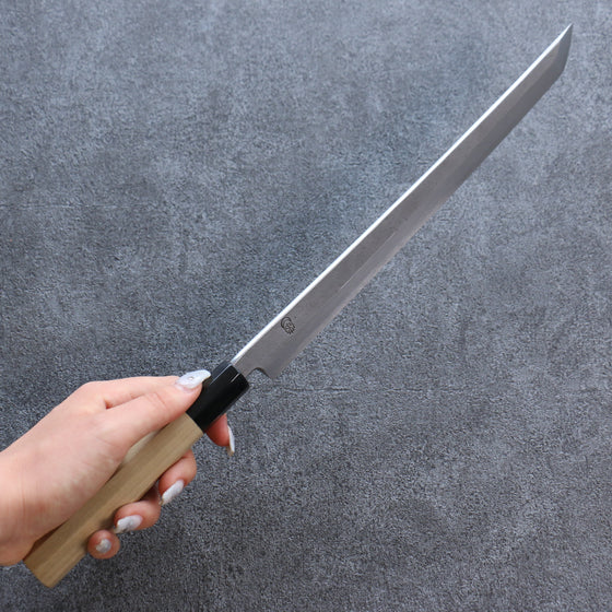 Kikuzuki White Steel No.2 Nashiji Sakimaru Takohiki 270mm Magnolia Handle - Seisuke Knife