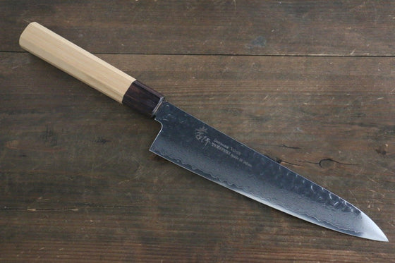 Sakai Takayuki VG10 33 Layer Damascus Gyuto Knife 210mm with Keyaki Elm Handle - Seisuke Knife