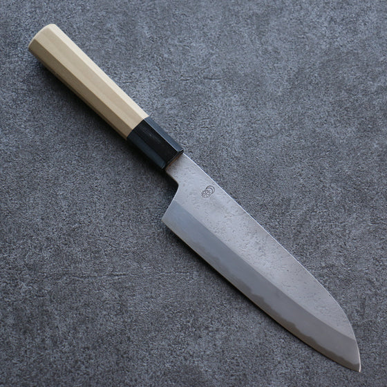 Kikuzuki White Steel No.2 Nashiji Santoku 180mm Magnolia Handle - Seisuke Knife