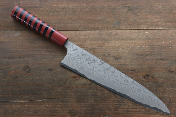 Takeshi Saji VG10 Damascus Gyuto 240mm Cashew paint (Red) Handle - Seisuke Knife