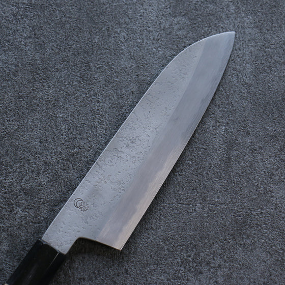 Kikuzuki White Steel No.2 Nashiji Santoku 180mm Magnolia Handle - Seisuke Knife