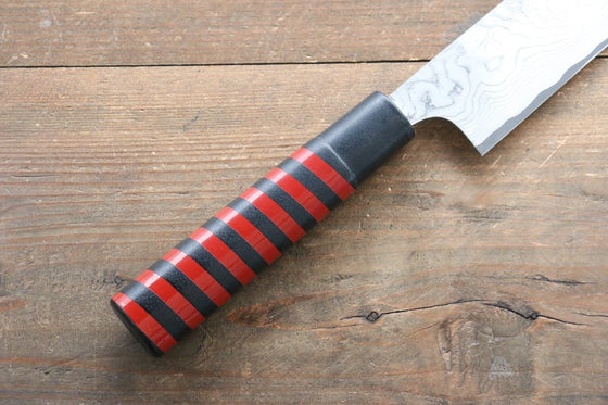 Takeshi Saji VG10 Damascus Sujihiki 270mm Cashew paint (Black) Handle - Seisuke Knife