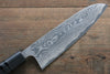 Takeshi Saji VG10 Black Damascus Santoku 175mm Cashew paint (Black) Handle - Seisuke Knife - Slide 3