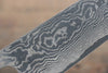 Takeshi Saji VG10 Black Damascus Santoku 175mm Cashew paint (Black) Handle - Seisuke Knife - Slide 5