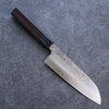 Makoto Kurosaki VG10w Damascus Santoku 165mm Shitan Handle - Seisuke Knife