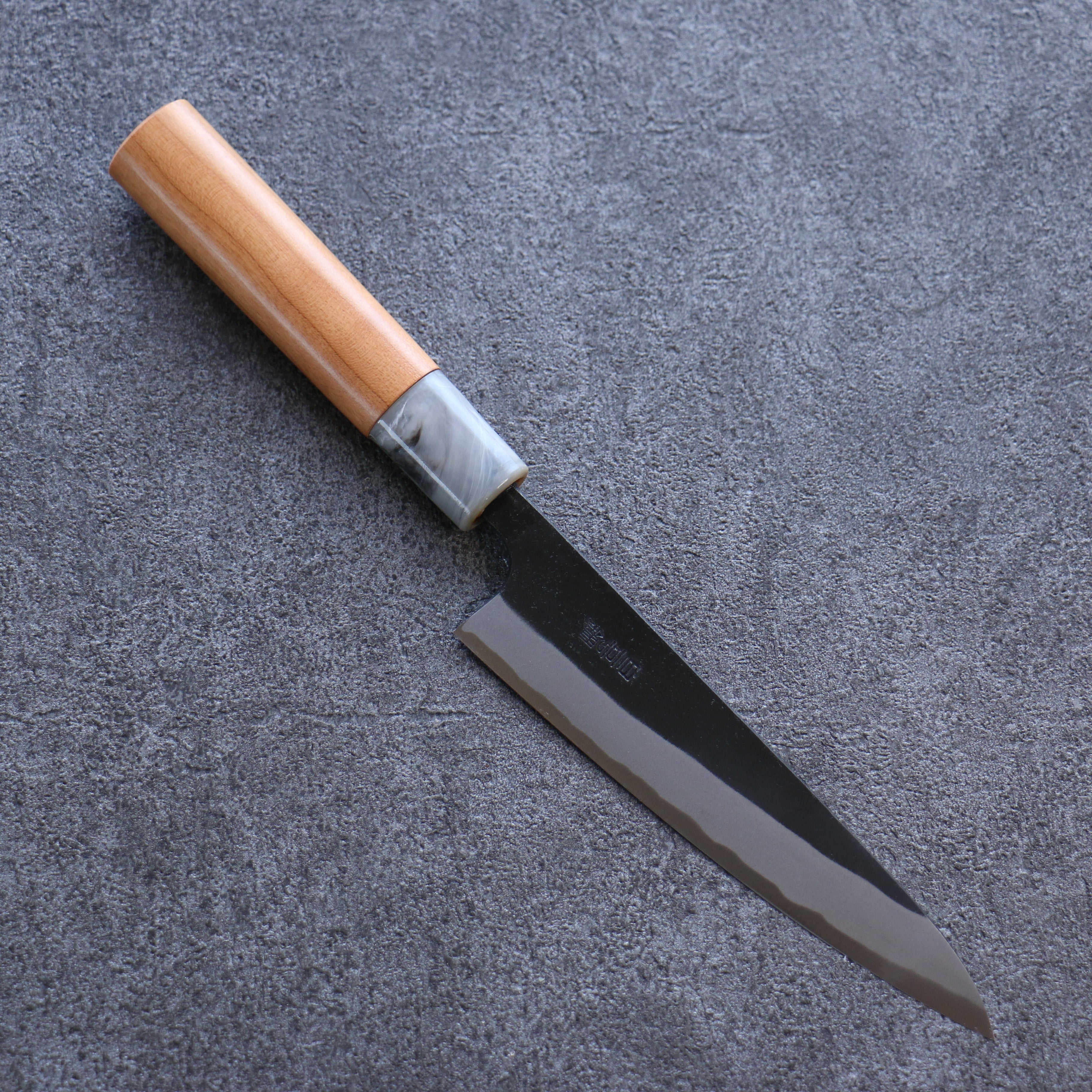 Nao Yamamoto White Steel No.2 Kurouchi Petty-Utility 135mm Cherry Wood Handle - Seisuke Knife