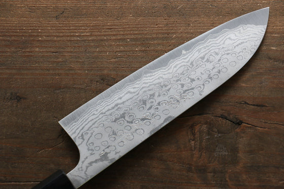 Nao Yamamoto VG10 Damascus Santoku 170mm with Shitan Handle - Seisuke Knife