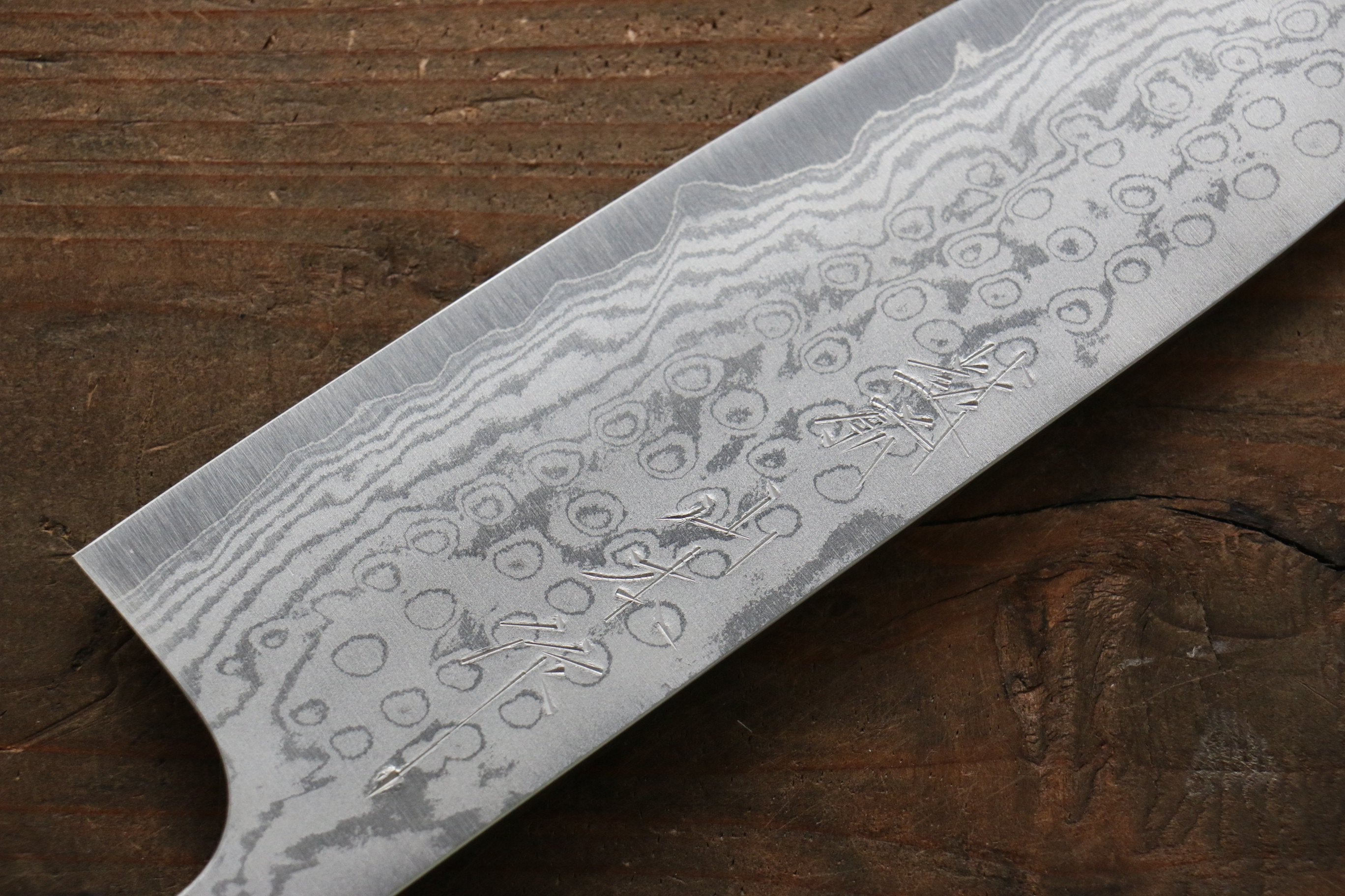 Nao Yamamoto VG10 Damascus Santoku 170mm with Shitan Handle - Seisuke Knife