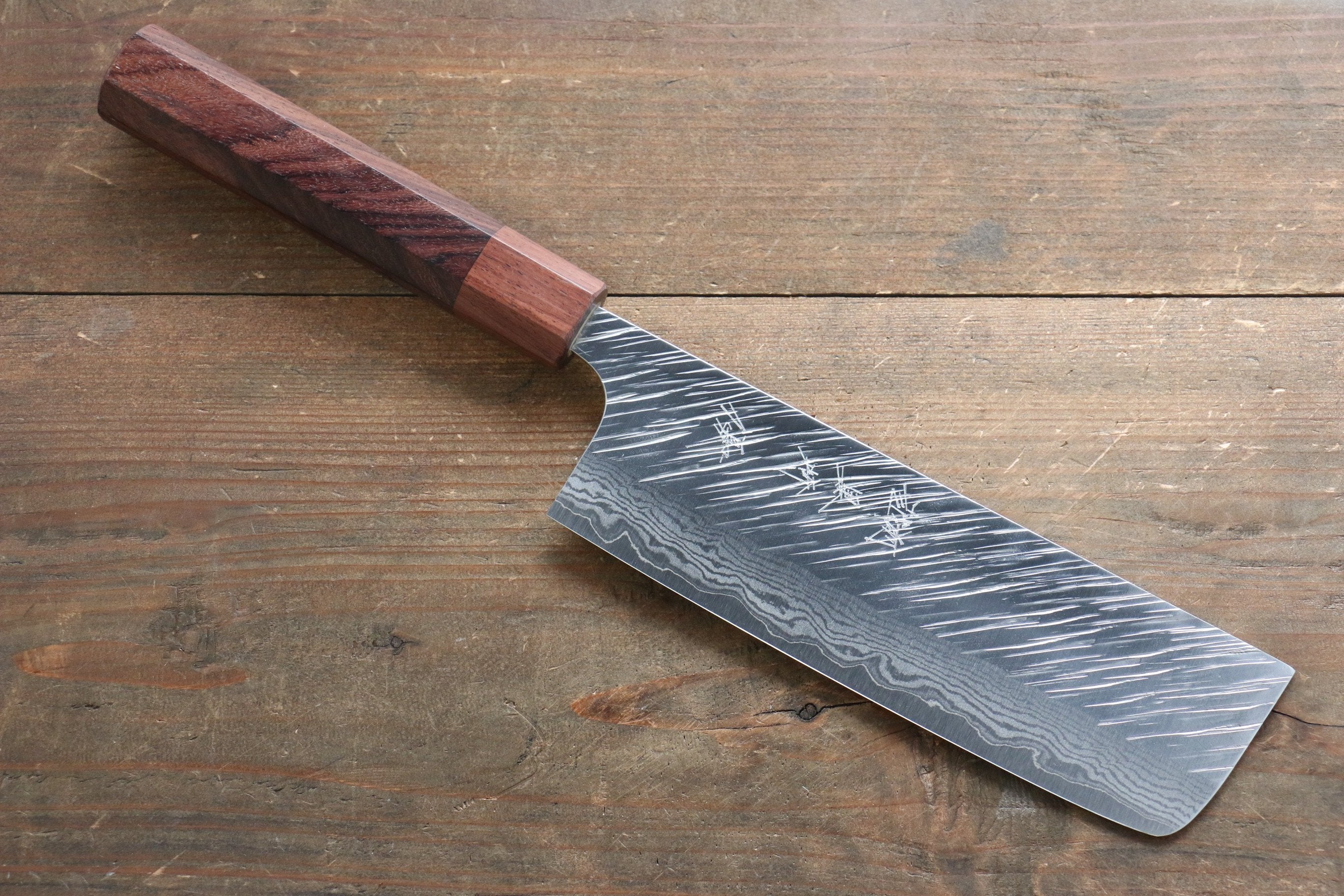 Yu Kurosaki Fujin VG10 Hammered Damascus Nakiri 165mm - Seisuke Knife