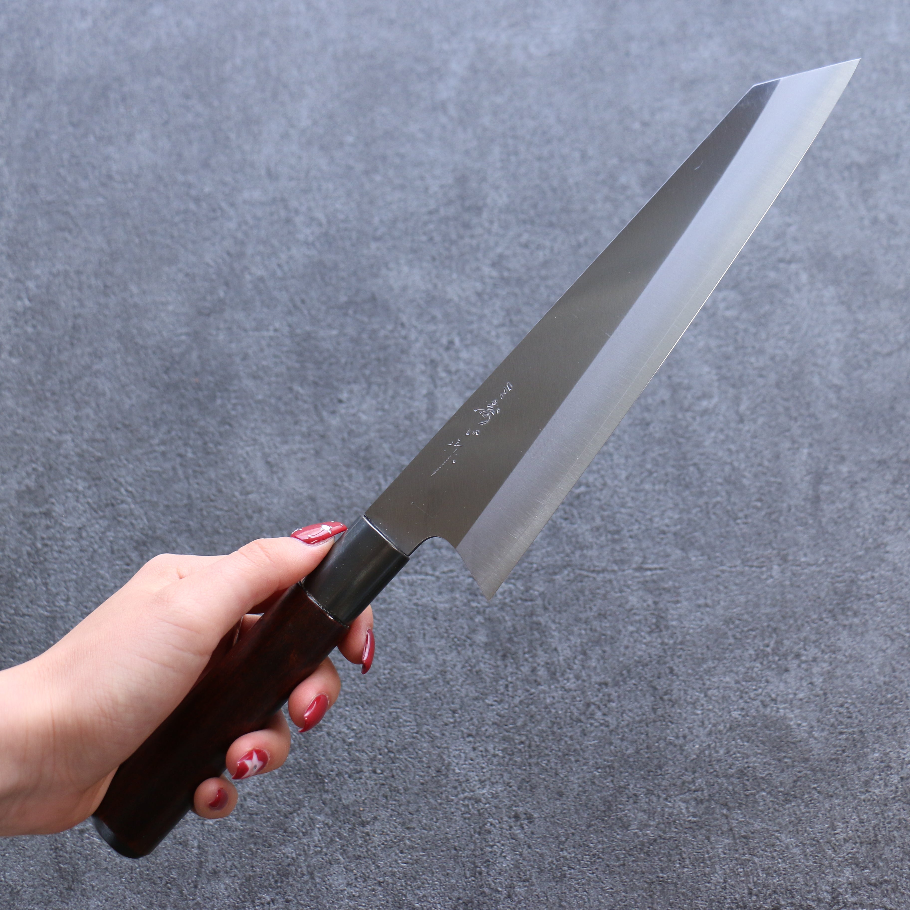 Misuzu VG10 Kasumitogi Kiritsuke Gyuto 210mm Brown Lacquered Handle - Seisuke Knife