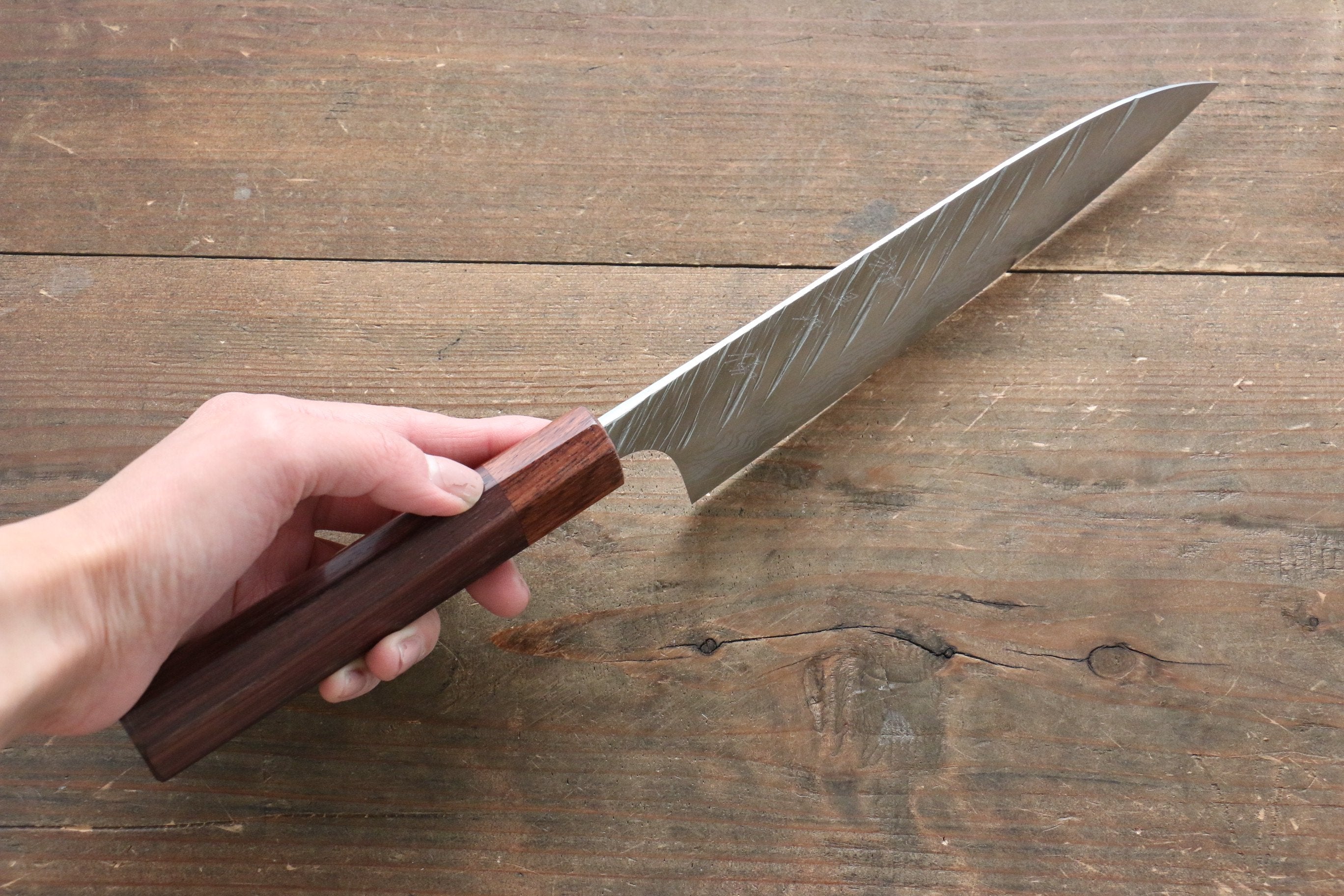 Yu Kurosaki Fujin VG10 Hammered Damascus Gyuto 180mm - Seisuke Knife