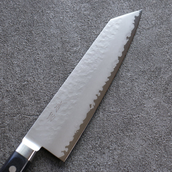 Seisuke VG5 Hammered Kasumitogi Kiritsuke Santoku 190mm Black Pakka wood Handle - Seisuke Knife