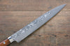 Takeshi Saji SG2 Black Damascus Sujihiki 240mm Ironwood Handle - Seisuke Knife - Slide 3