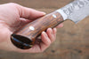 Takeshi Saji SG2 Black Damascus Sujihiki 240mm Ironwood Handle - Seisuke Knife - Slide 7