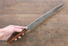 Takeshi Saji SG2 Black Damascus Sujihiki 240mm Ironwood Handle - Seisuke Knife - Slide 8