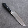 Seisuke VG5 Hammered Kasumitogi Santoku 160mm Black Pakka wood Handle - Seisuke Knife