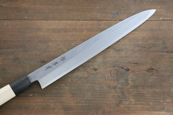 Sakai Takayuki Kasumitogi White Steel Yanagiba Magnolia Handle - Seisuke Knife