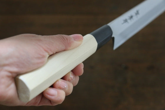 Sakai Takayuki Kasumitogi White Steel Yanagiba Magnolia Handle - Seisuke Knife