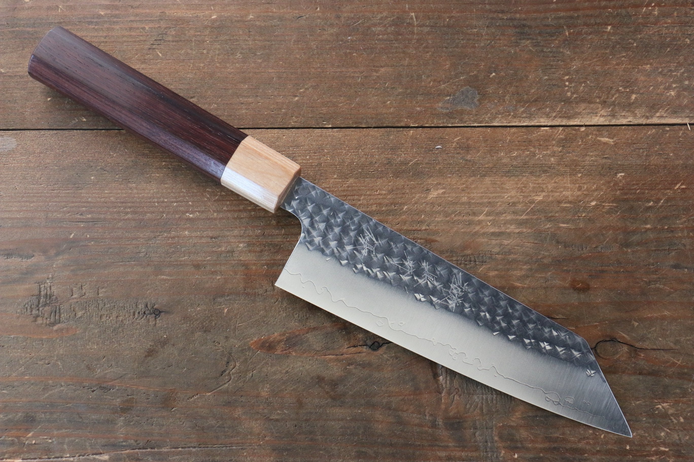 Yu Kurosaki Senko SG2 Hammered Bunka 165mm Shitan Handle - Seisuke Knife