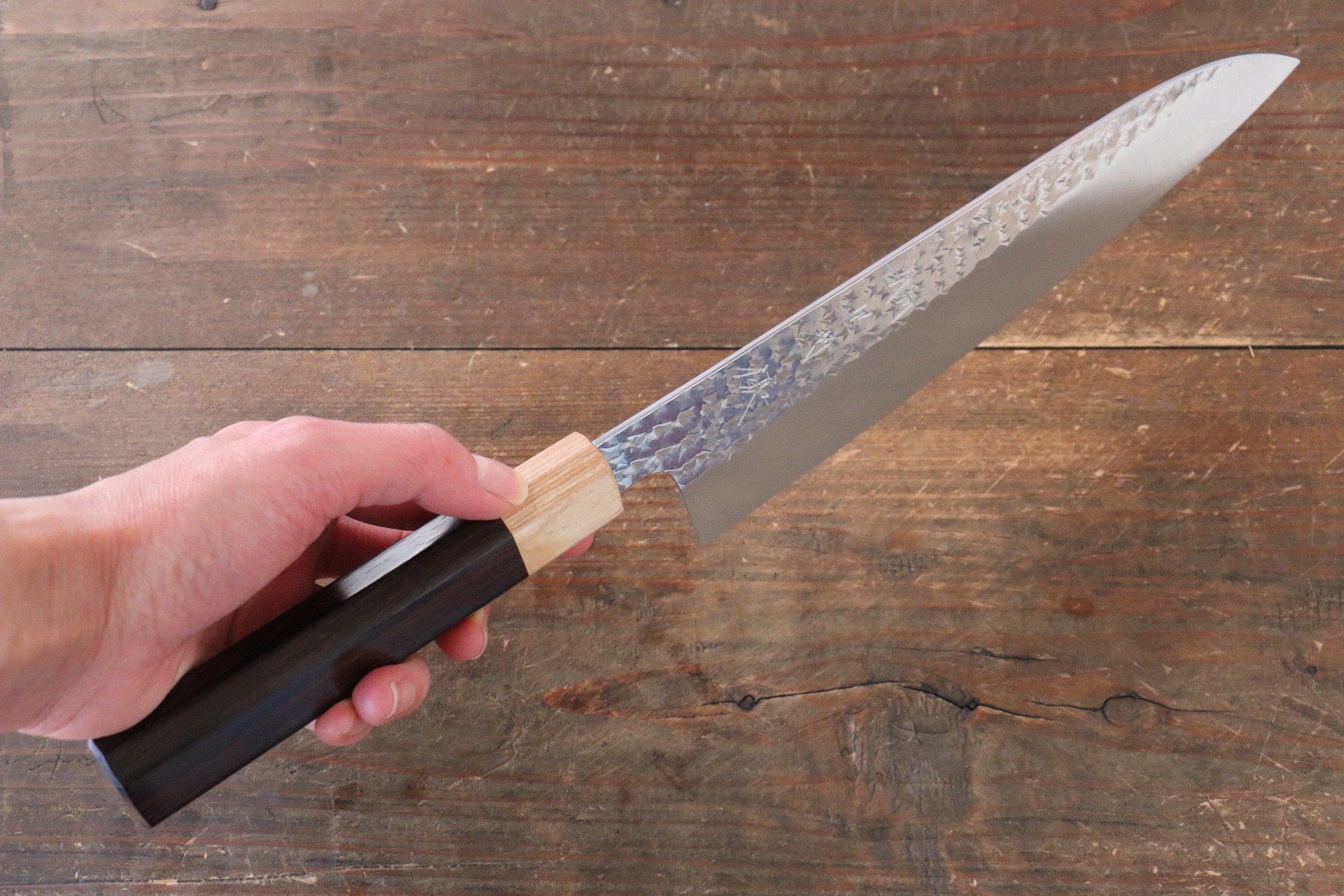 Yu Kurosaki Senko SG2 Hammered Gyuto 210mm Shitan Handle - Seisuke Knife