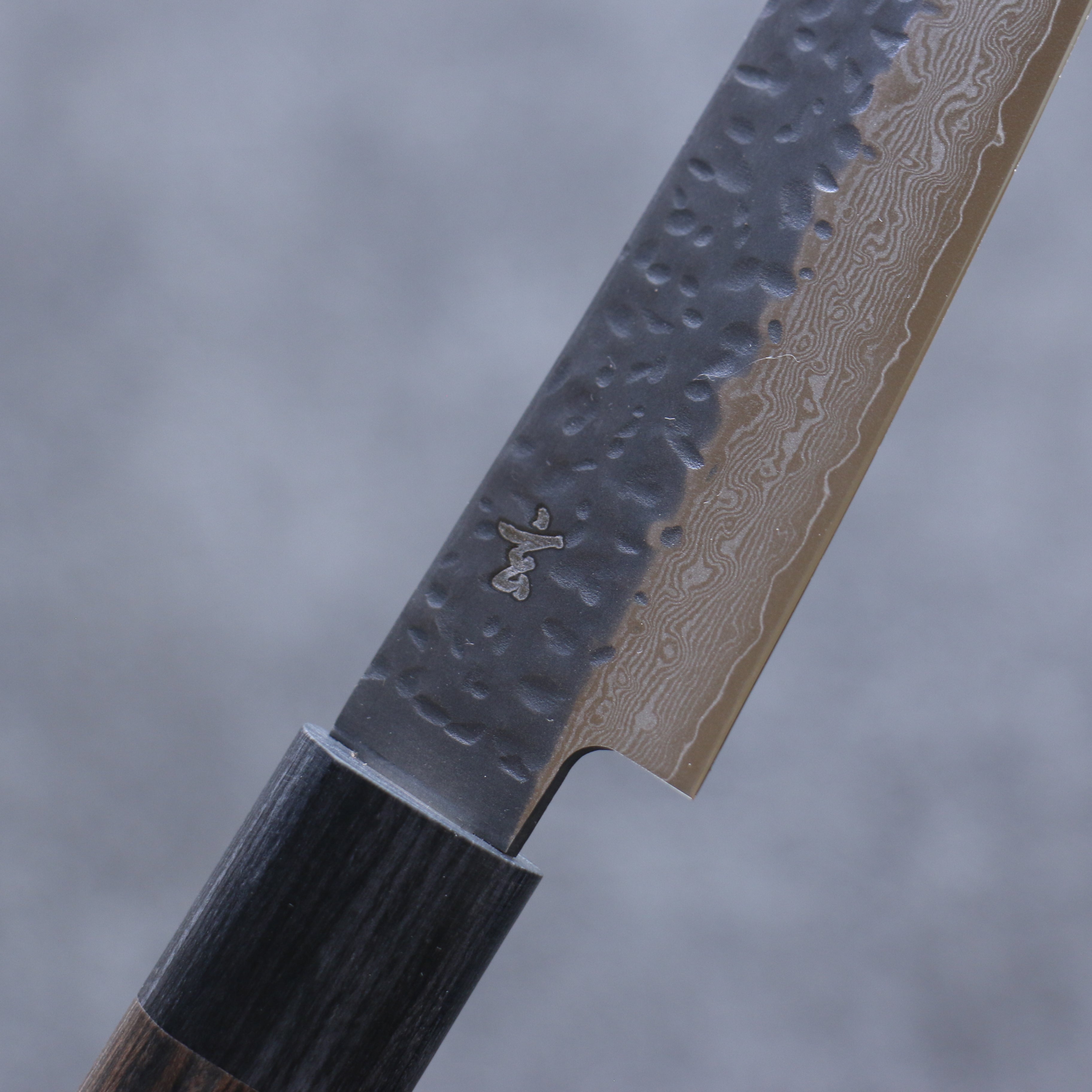 Shizu Gen VG10 Hammered Kurouchi Petty-Utility 130mm Brown Pakkawood Handle - Seisuke Knife